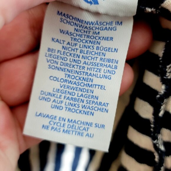 Boden Dress 14R Polka Dot Quilted 3/4 Sleeve Classic Stretch Pockets Knit Blue - Picture 9 of 16